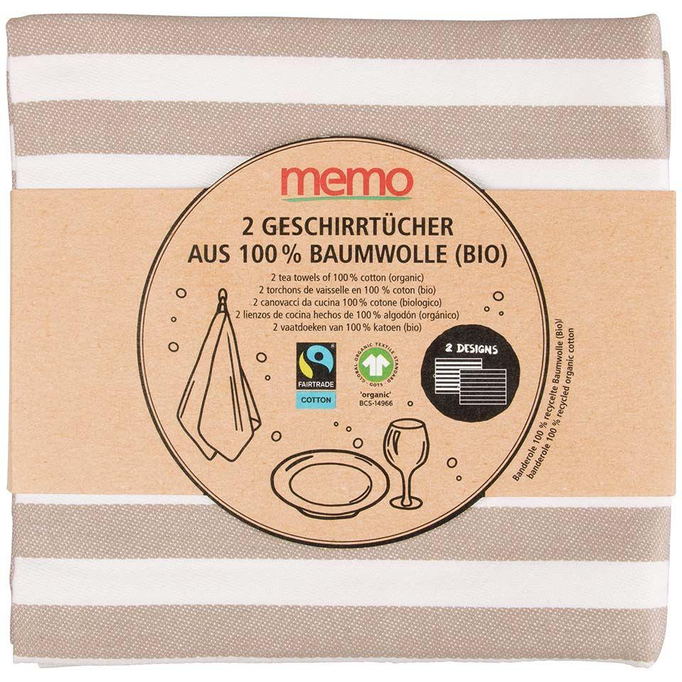 Geschirrtücher aus Bio-Baumwolle 2 Stk
