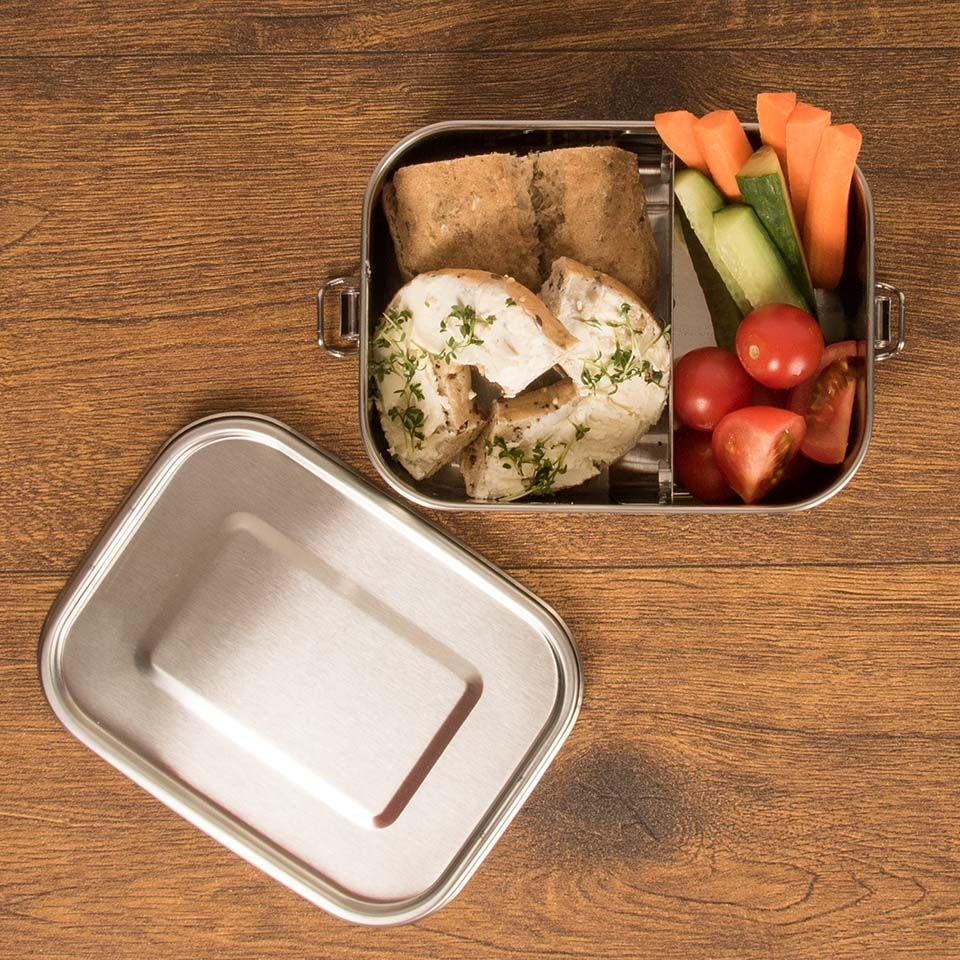 Edelstahl Lunchbox mit Trennsteg 800ml