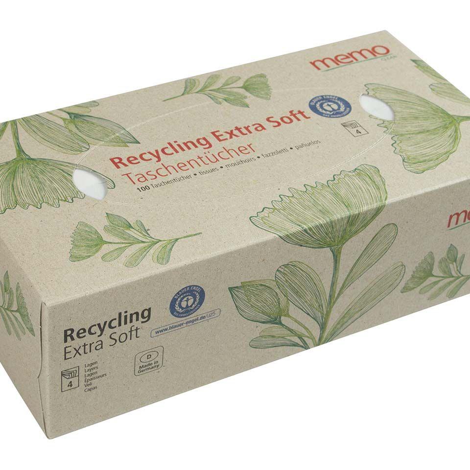 Taschentücher aus Recyclingpapier 100Stk. in Spenderbox