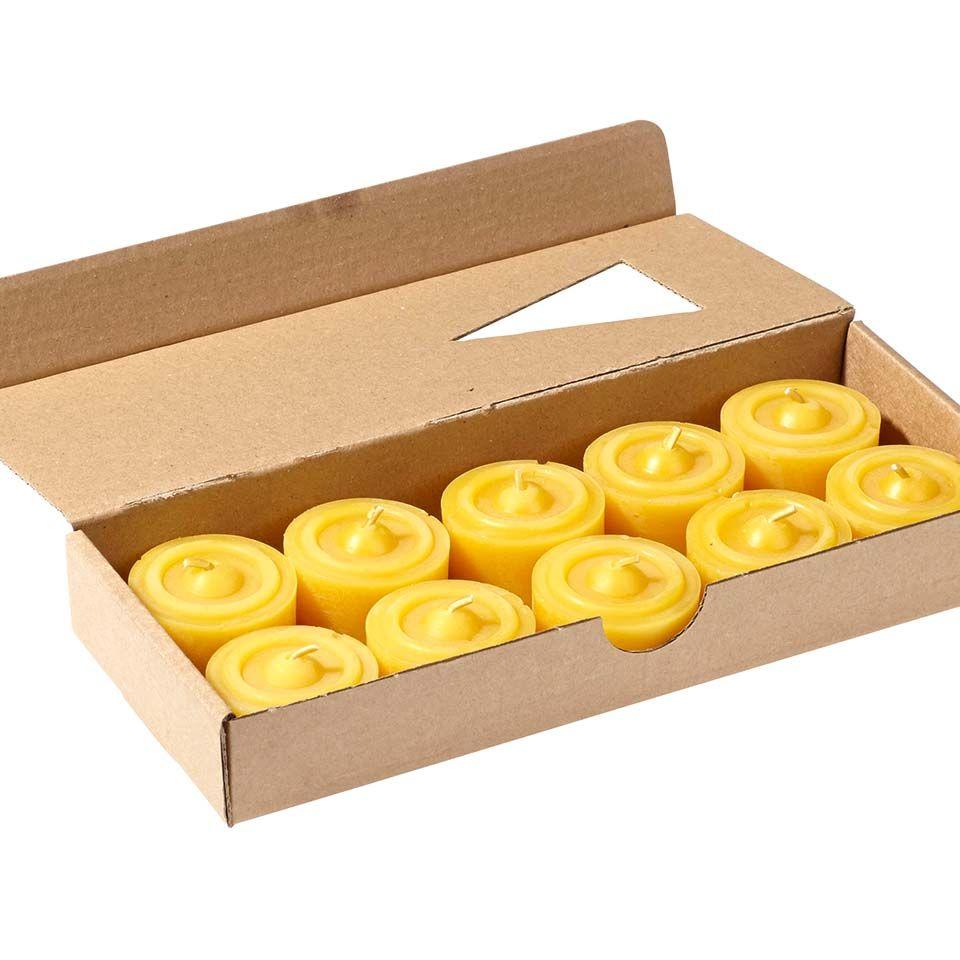 Teelichter aus Bienenwachs 10 Stück