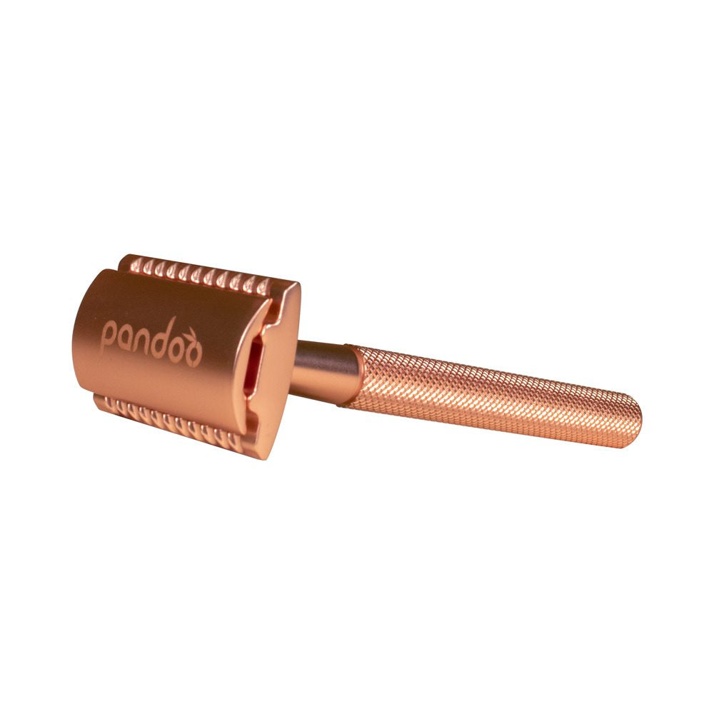 Rasierhobel Metallgriff Roségold inkl. 10 Klingen