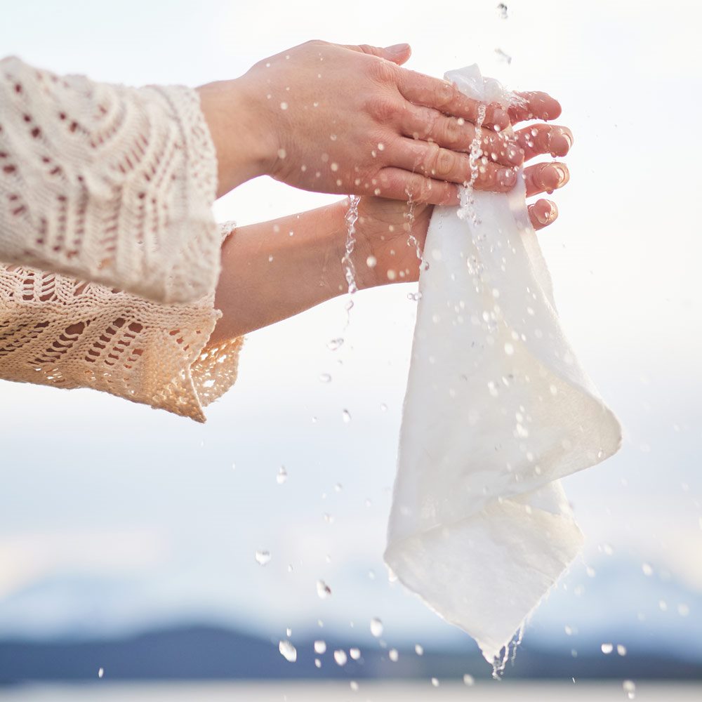 Waschbare Küchenrolle aus Bambus