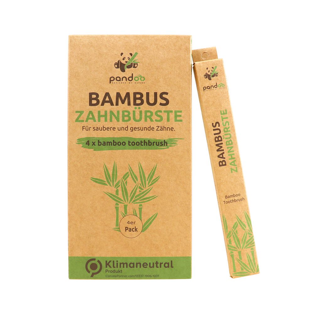 Bambus Zahnbürsten 4 Stück