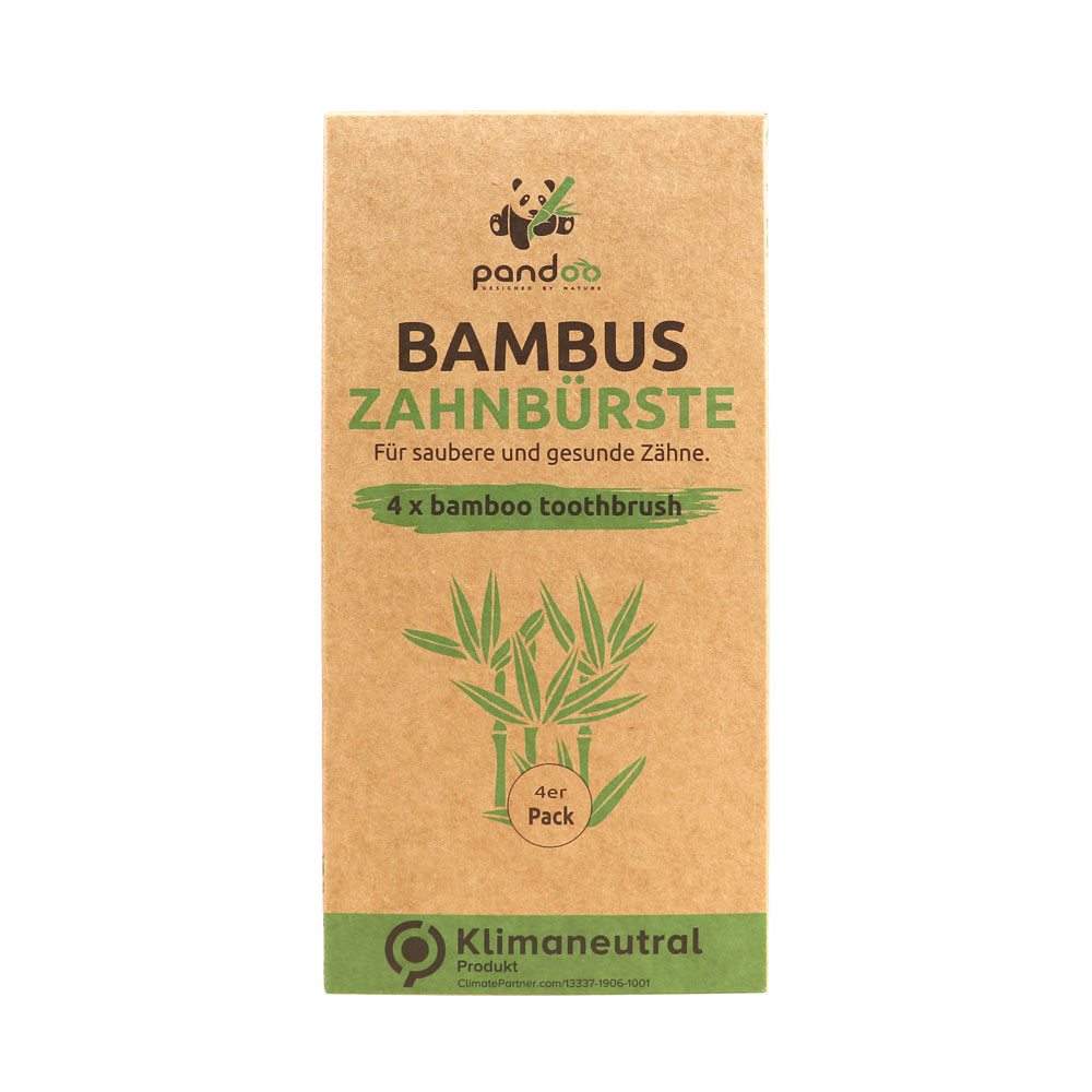 Bambus Zahnbürsten 4 Stück